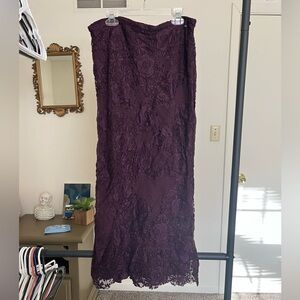 Free People Purple Lace Maxi Skirt